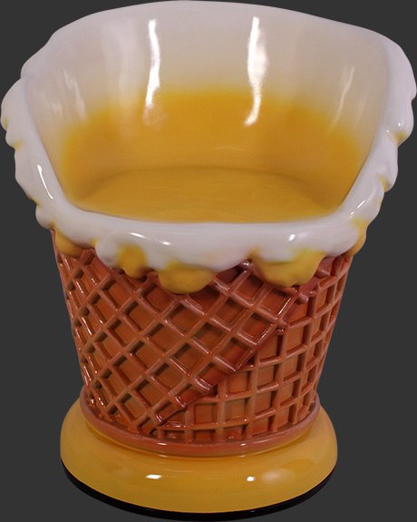 Fiberglass Lemon Flavor Ice Cream Chair