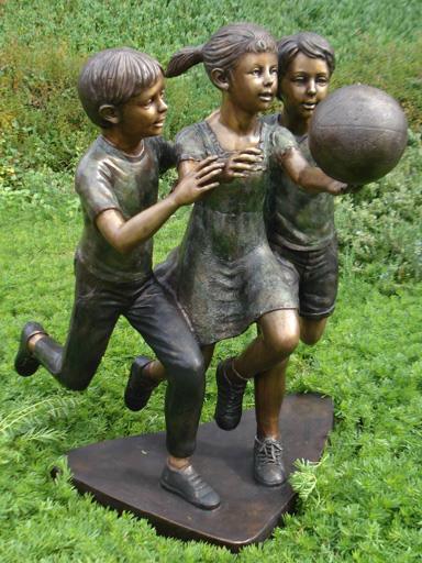 Bronze Kids playing Basketball Bronze Kids playing Basketball