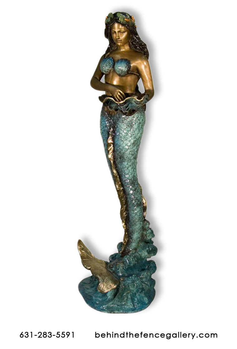 Bronze Mermaid with Shell