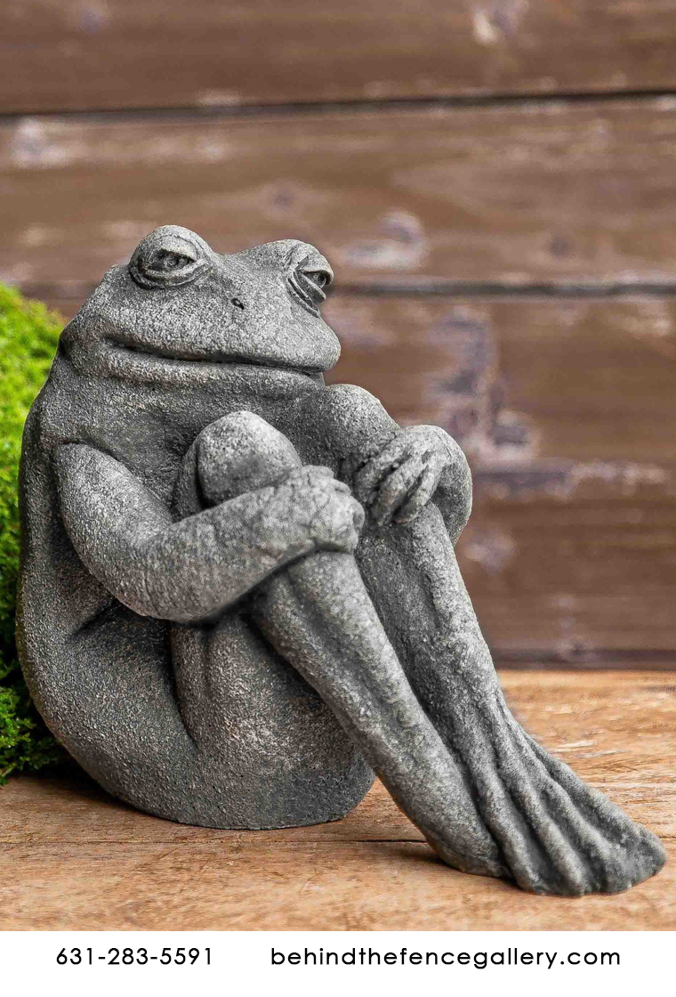Fern the Sitting Stone Frog Statue Fern the Sitting Stone Frog Statue