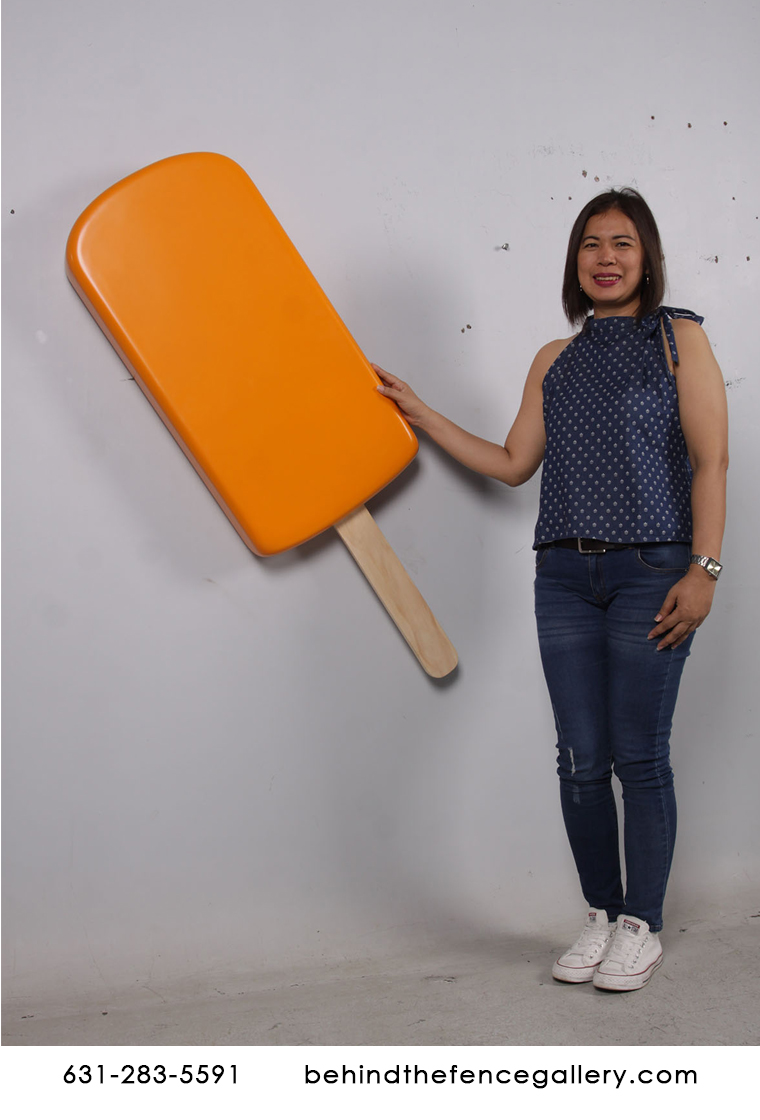 Giant Wall Hanging Orange Ice Cream Popsicle Statue Giant Wall Hanging Orange Ice Cream Popsicle Statue