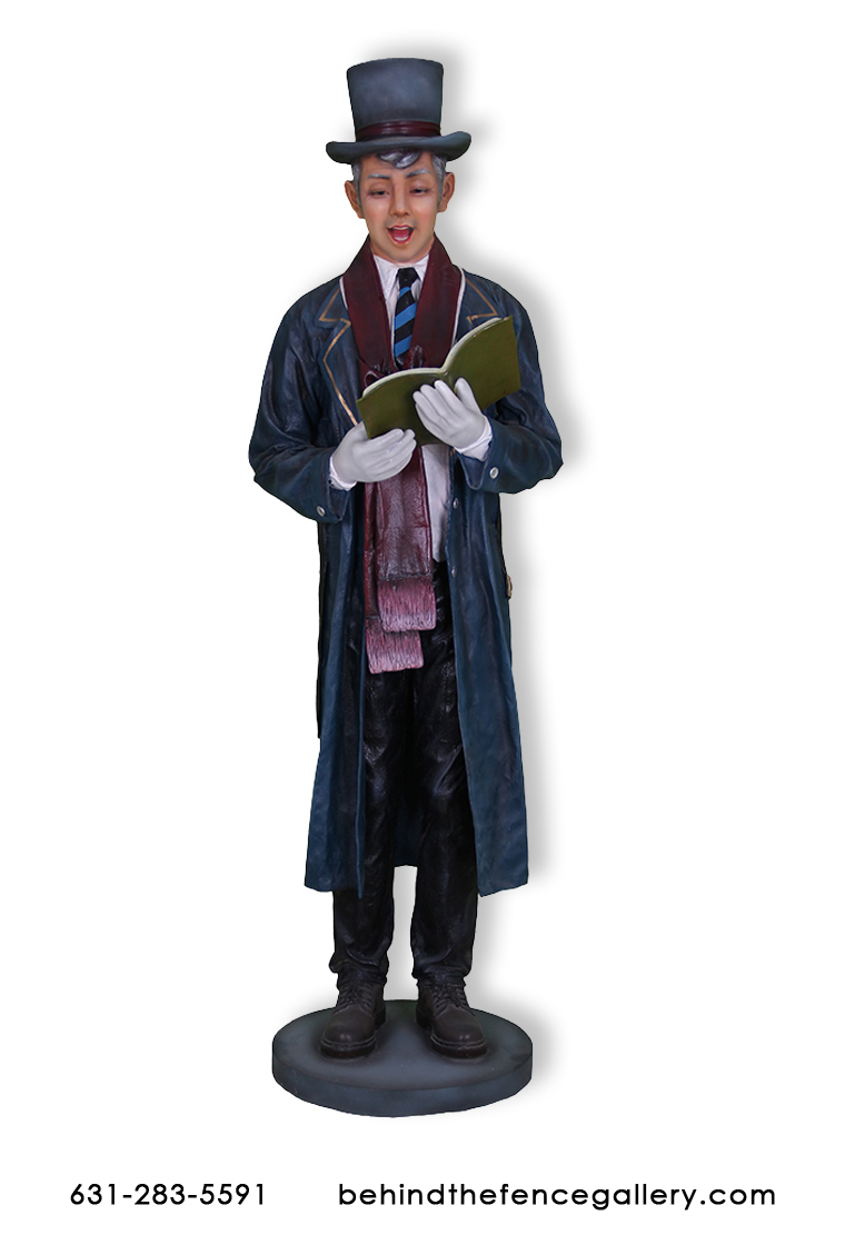 Christmas Caroler Man Statue Christmas Caroler Man Statue