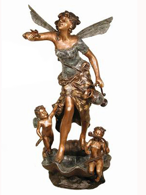 Bronze Angel with Kids Fountain Bronze Angel with Kids Fountain