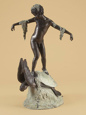 Bronze Boy on Sea Turtle Fountain Bronze Boy on Sea Turtle Fountain