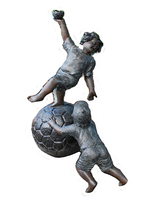 Bronze Two Boys on the Ball Bronze Two Boys on the Ball
