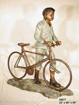 Bronze Boy with Bicycle Bronze Boy with Bicycle