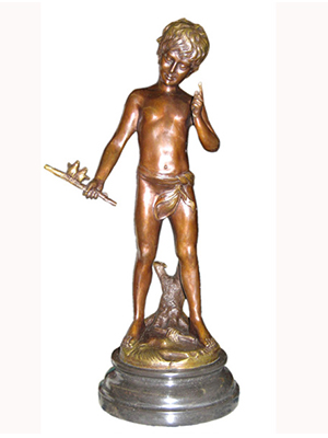 Bronze Boy with Bird Bronze Boy with Bird