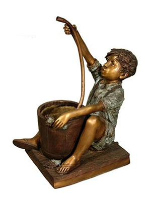 Bronze Boy With Tube Fountain Bronze Boy With Tube Fountain