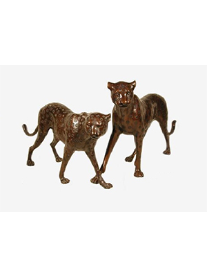 Bronze Cheetah Head Up/Down (Pair) Bronze Cheetah Head Up/Down (Pair)