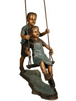 Bronze Children Swinging Bronze Children Swinging