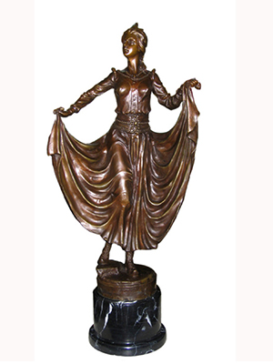 Bronze Dancer with Marble Base Bronze Dancer with Marble Base