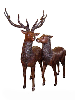 Bronze Deer pair Bronze Deer pair