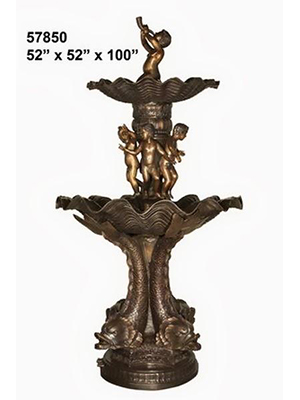 Bronze Dragon Fish Fountain 100" Bronze Dragon Fish Fountain 100"