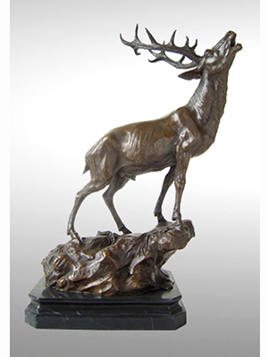 Bronze Elk with marble Base Bronze Elk with marble Base