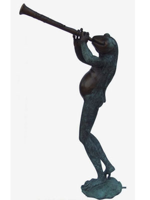 Bronze Frog Playing Flute Bronze Frog Playing Flute