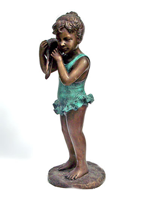 Bronze Girl holding a Sea Shell Fountain Bronze Girl holding a Sea Shell Fountain
