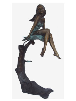 Bronze Girl on Maple Leaf Bronze Girl on Maple Leaf