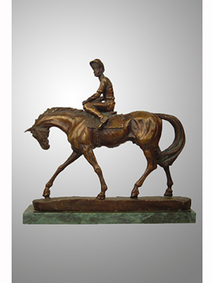 Bronze Jockey on Horse Bronze Jockey on Horse