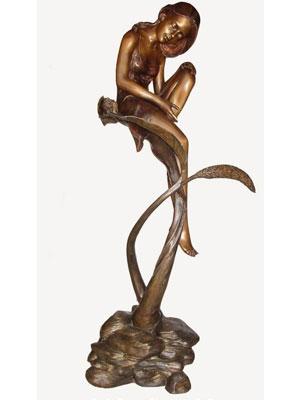 Bronze Girl on Leaf Bronze Girl on Leaf