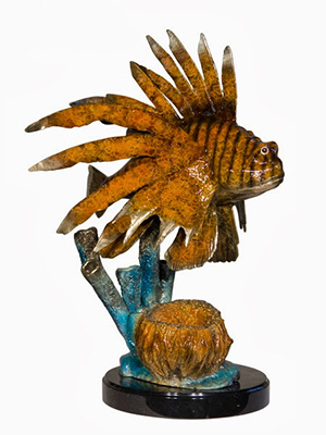 Bronze Lionfish Statue