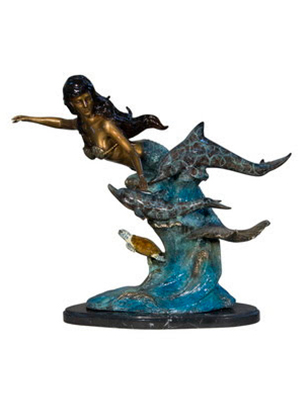 Bronze Mermaid Swimming Bronze Mermaid Swimming