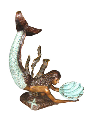 Bronze Mermaid Swimming Fountain Bronze Mermaid Swimming Fountain