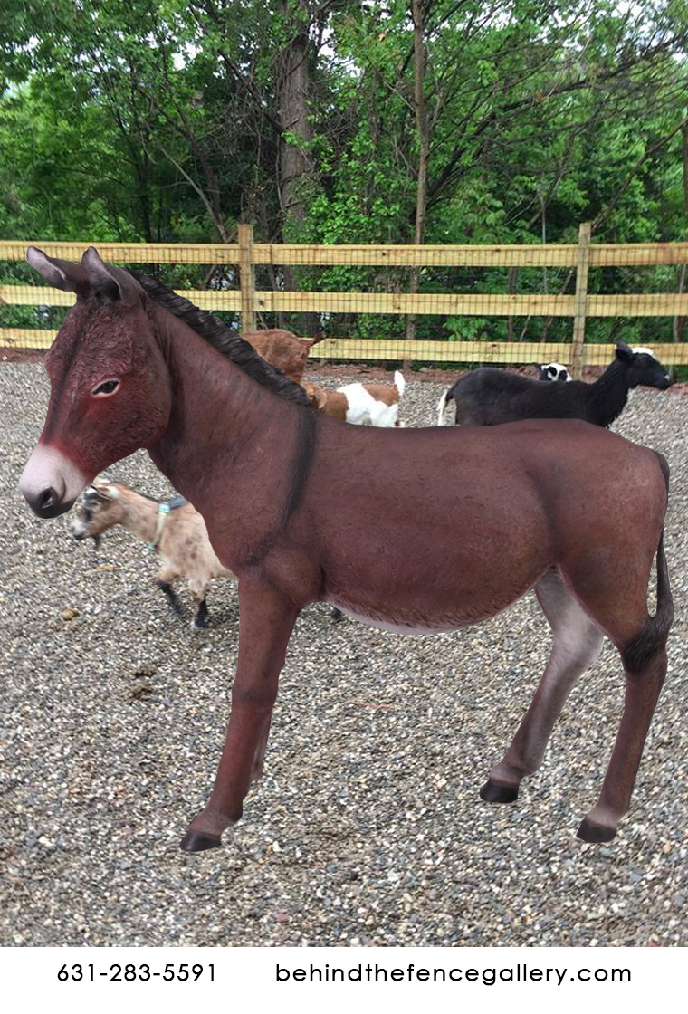 Farm Prop Brown Donkey Life Size Fiberglass Resin Statue Farm Prop Brown Donkey Life Size Fiberglass Resin Statue