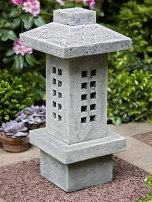 Cast Stone Naka Lantern  Cast Stone Naka Lantern