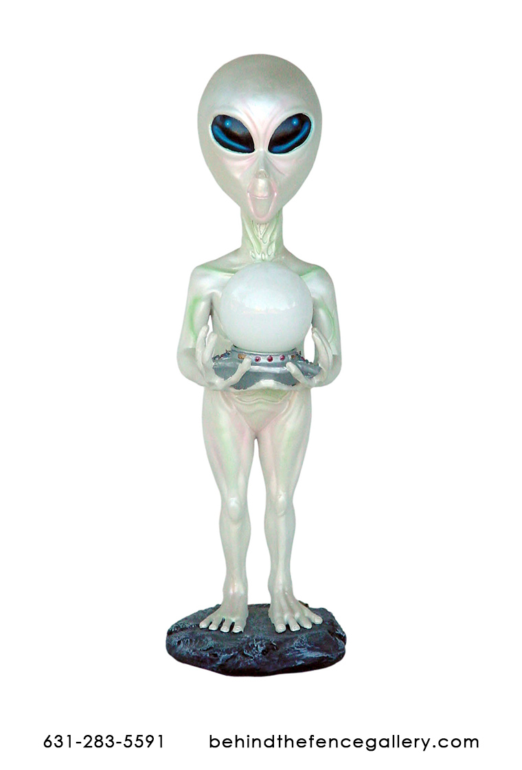 Alien Holding Lamp Statue Alien Holding Lamp Statue