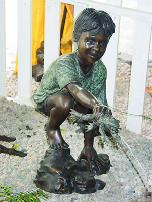 Boy with Frog Fountain
