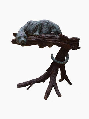 Bronze Cheetah on Tree Bronze Cheetah on Tree