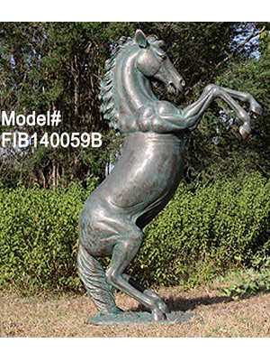 Rearing Bronze Finish Horse 8 Ft. Statue Rearing Bronze Finish Horse 8 Ft. Statue