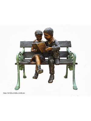 Two Children on Bench