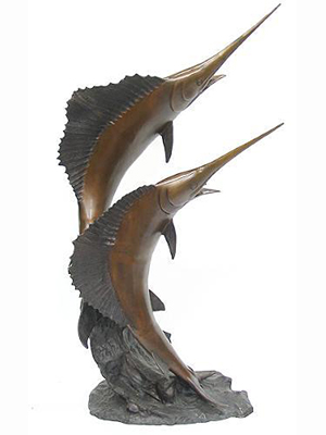 2 Sailfish on Wave Fountain 2 Sailfish on Wave Fountain