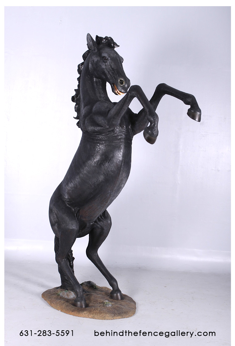 Rearing Black Horse 8 Ft. Statue Rearing Black Horse 8 Ft. Statue