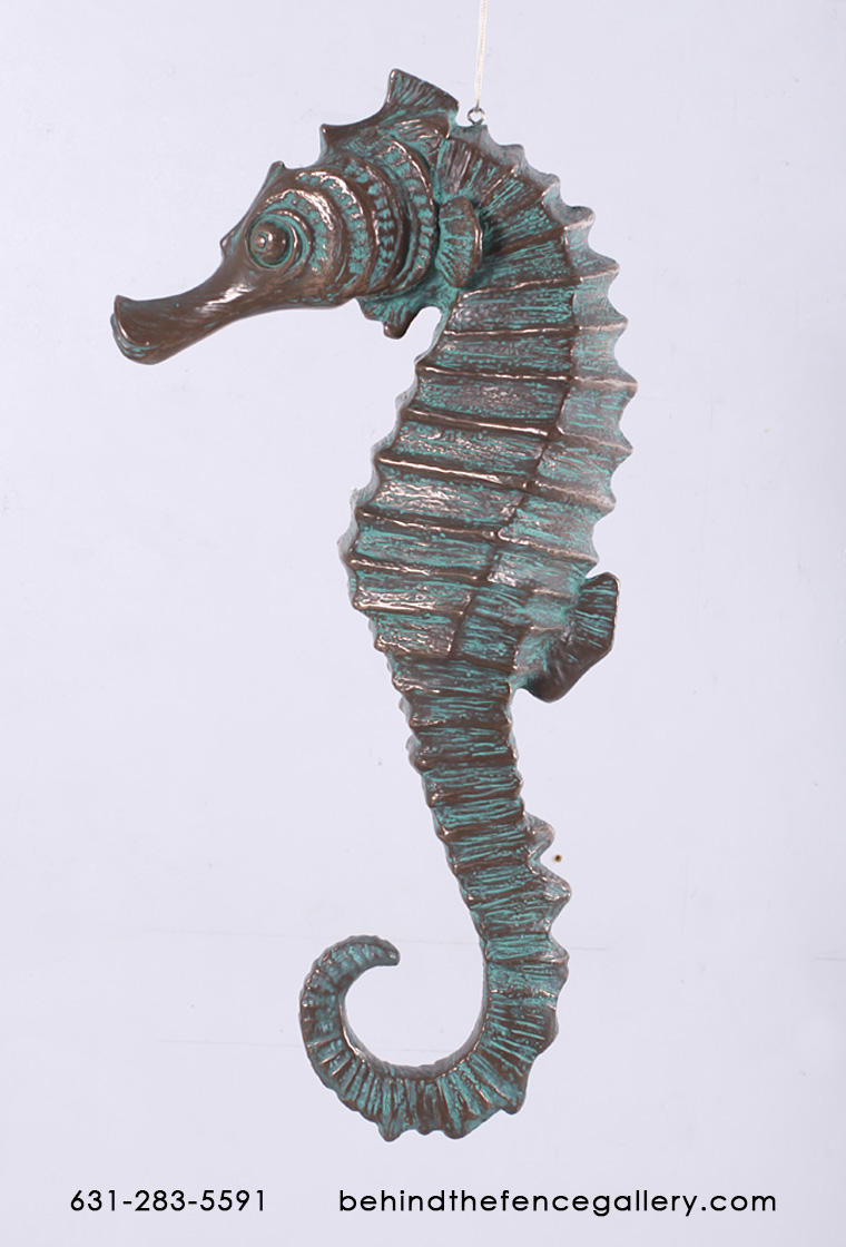 Seahorse 34\" Statue in Bronze Finish