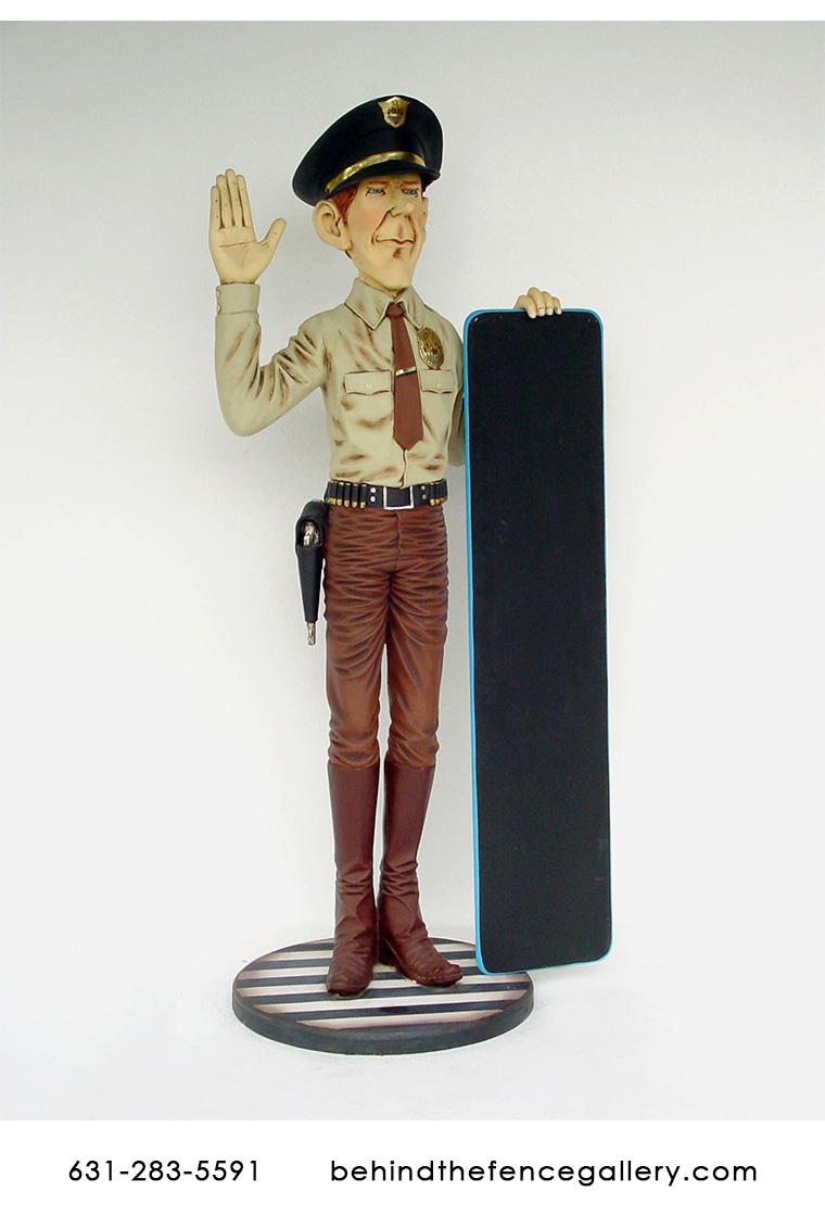 Policeman Statue w/ Blackboard Policeman Statue w/ Blackboard