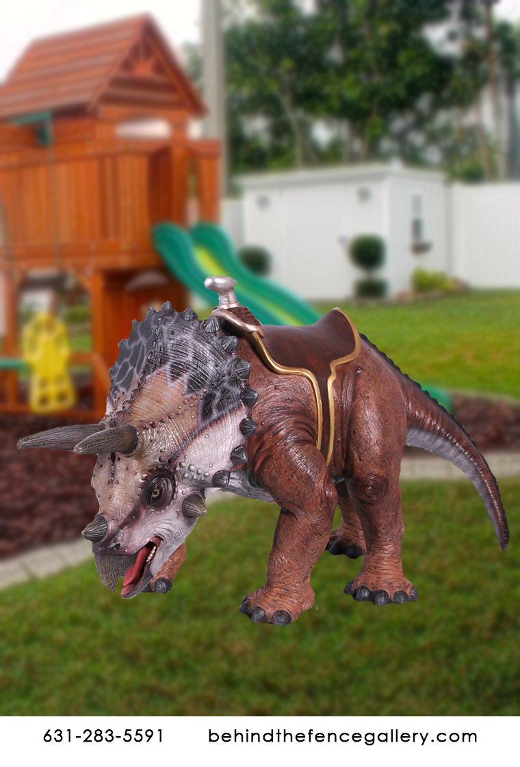 24" Triceratops with Saddle Statue 24" Triceratops with Saddle Statue