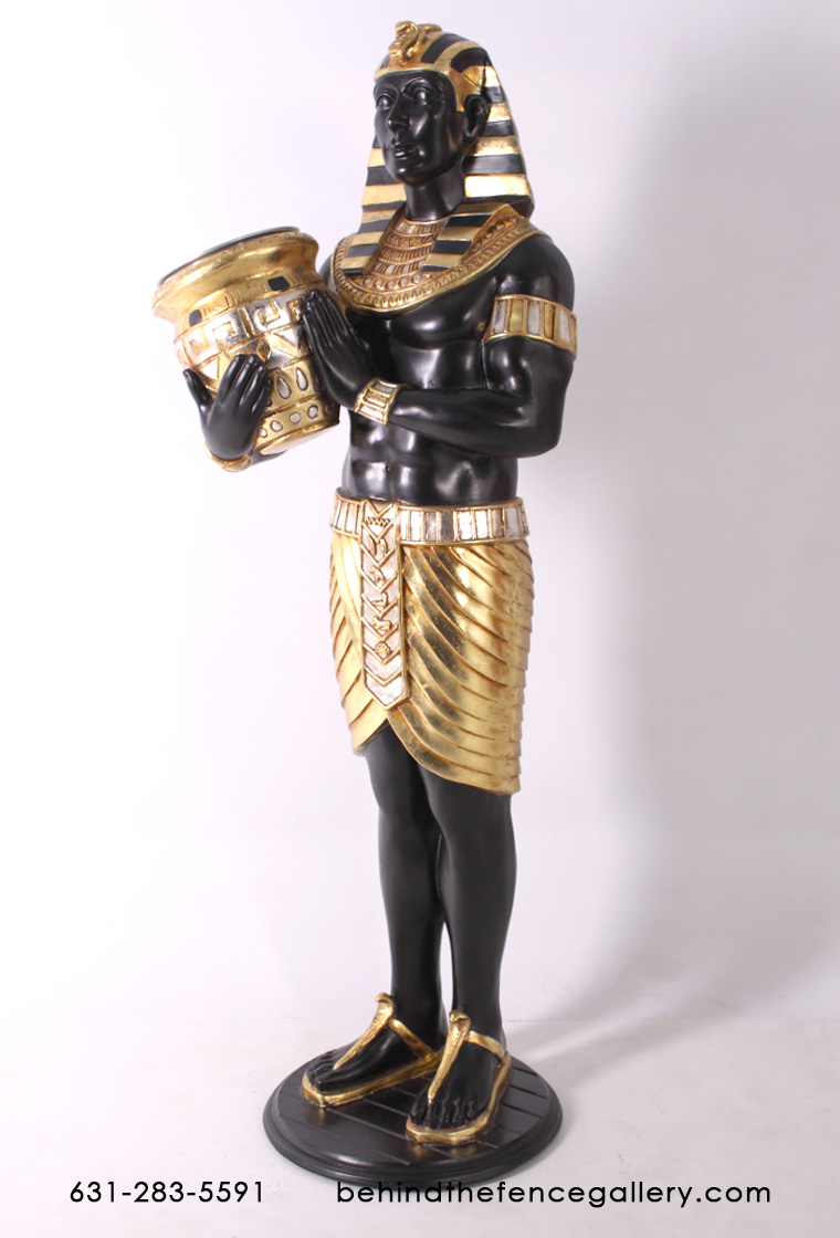 Egyptian Wine Holder Statue - 5ft. Egyptian Wine Holder Statue - 5ft.