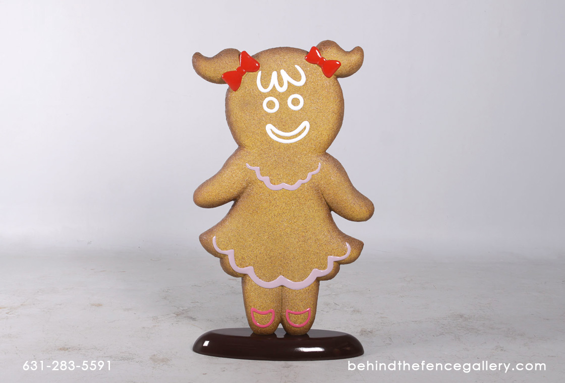 Gingerbread Girl Statue Christmas Theme Prop Gingerbread Girl Statue Christmas Theme Prop