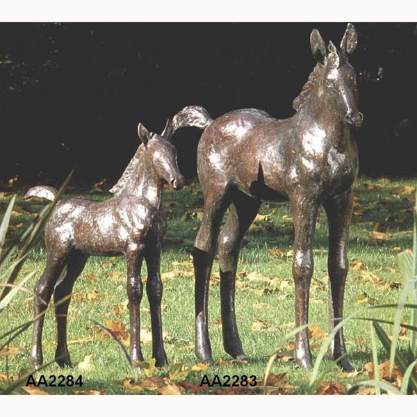 Bronze Colt/Foal and Mother Horse