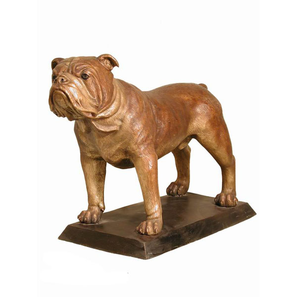 Bronze Bulldog with Base Statue Bronze Bulldog with Base Statue