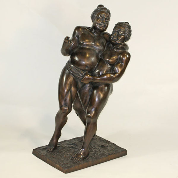 Bronze Sumo Wrestlers Bronze Sumo Wrestlers