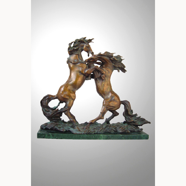 Bronze Battle Horse Sculpture  Bronze Battle Horse Sculpture