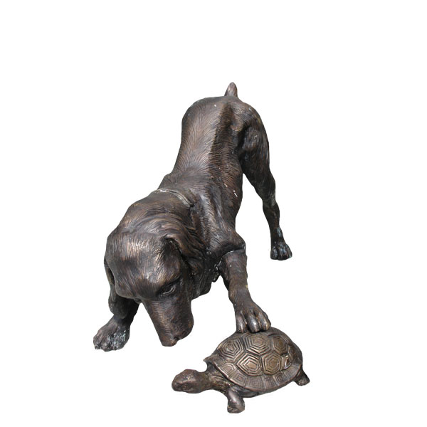Bronze Dog with Turtle Bronze Dog with Turtle