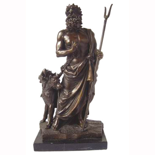 Bronze Zeus with Marble Base Bronze Zeus with Marble Base