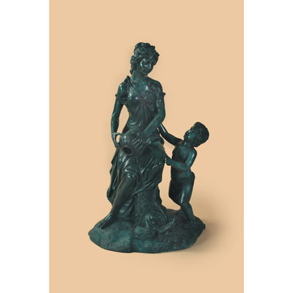 Bronze Fountain Lady with Child Bronze Fountain Lady with Child