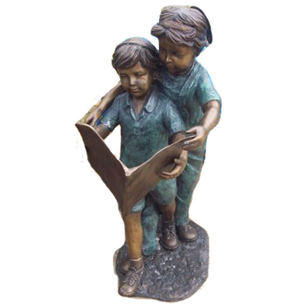 Bronze Kids reading Book Bronze Kids reading Book
