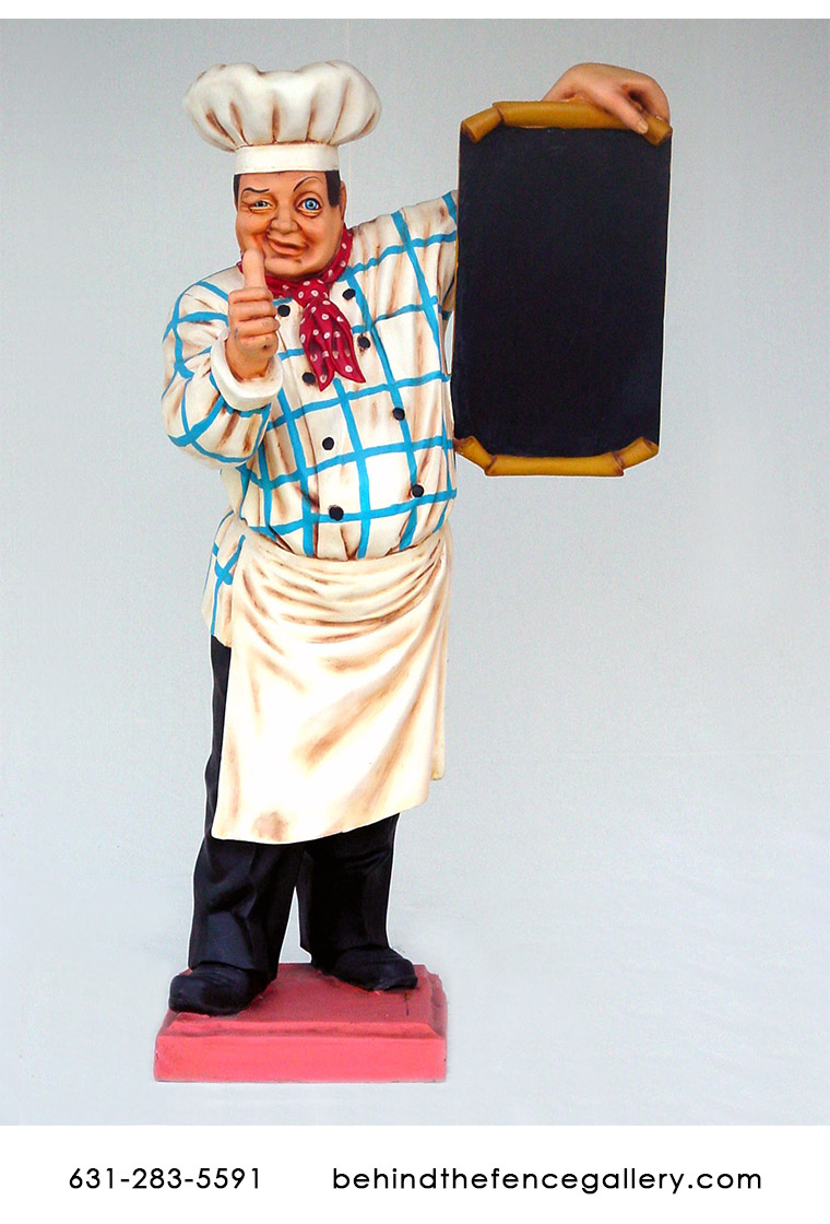 Baker with Menu Statue - 6ft. Baker with Menu Statue - 6ft.