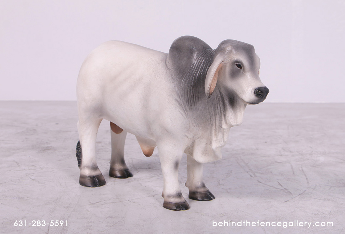 Mini White Brahman Bull Statue Mini White Brahman Bull Statue